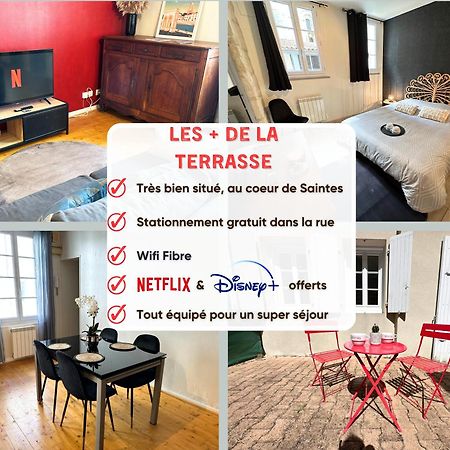 La Terrasse - Parking Gratuit - Fibre - Rdc - Centre Ville Saintes Exterior photo